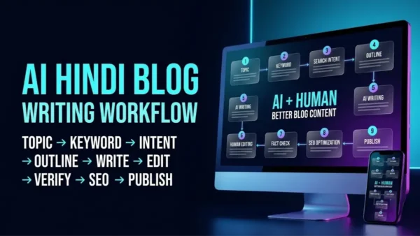 AI से Hindi Blog Writing का Complete SEO Workflow