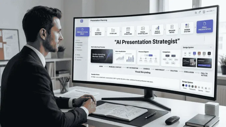 AI Presentation Strategist Prompt से Professional Presentation और Visual Storytelling तैयार करना
