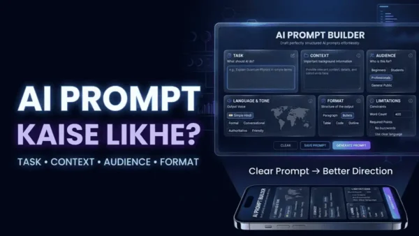 AI Prompt कैसे लिखें Task Context Audience और Output Format
