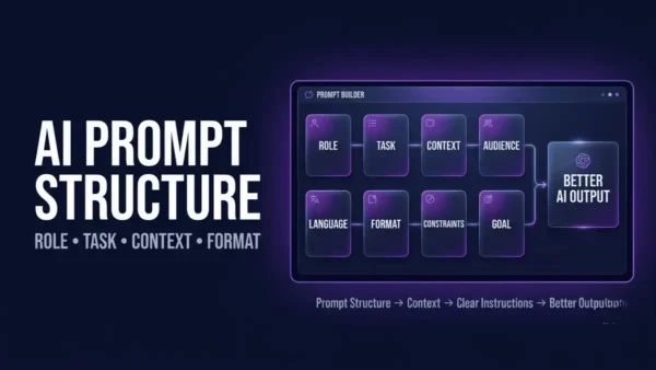 एक अच्छे AI Prompt का structure Role Task Context Audience Format
