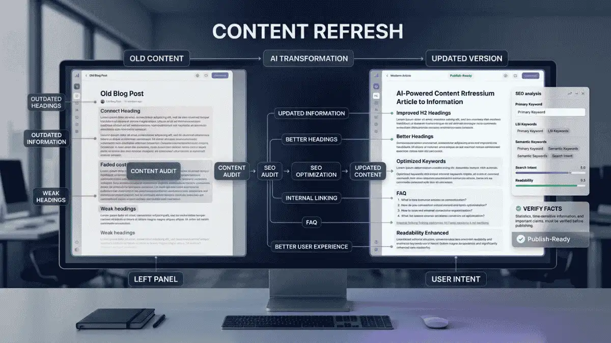 Content Refresh Prompt – AI से पुराने ब्लॉग पोस्ट को SEO-Friendly अपडेट करने का प्रीमियम प्रॉम्प्ट