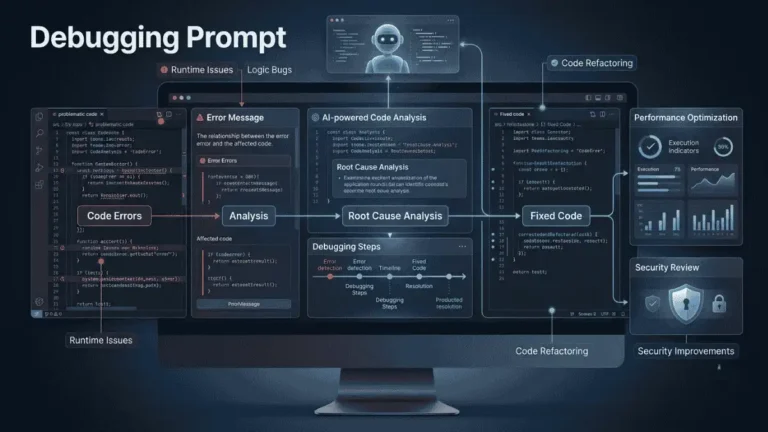 Debugging Prompt से Code Errors का Root Cause Analysis और Fixed Code