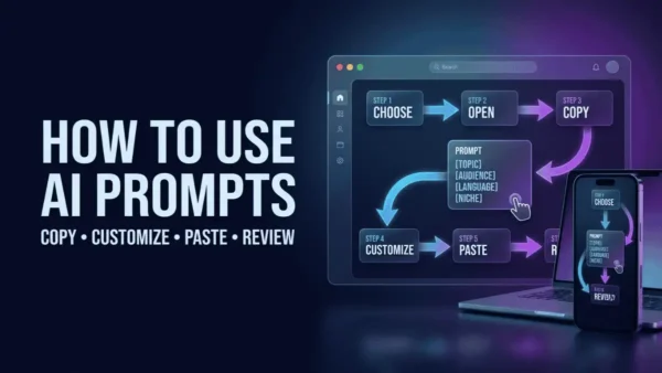 Free AI Prompts कैसे Use करें Copy Customize Paste Generate workflow
