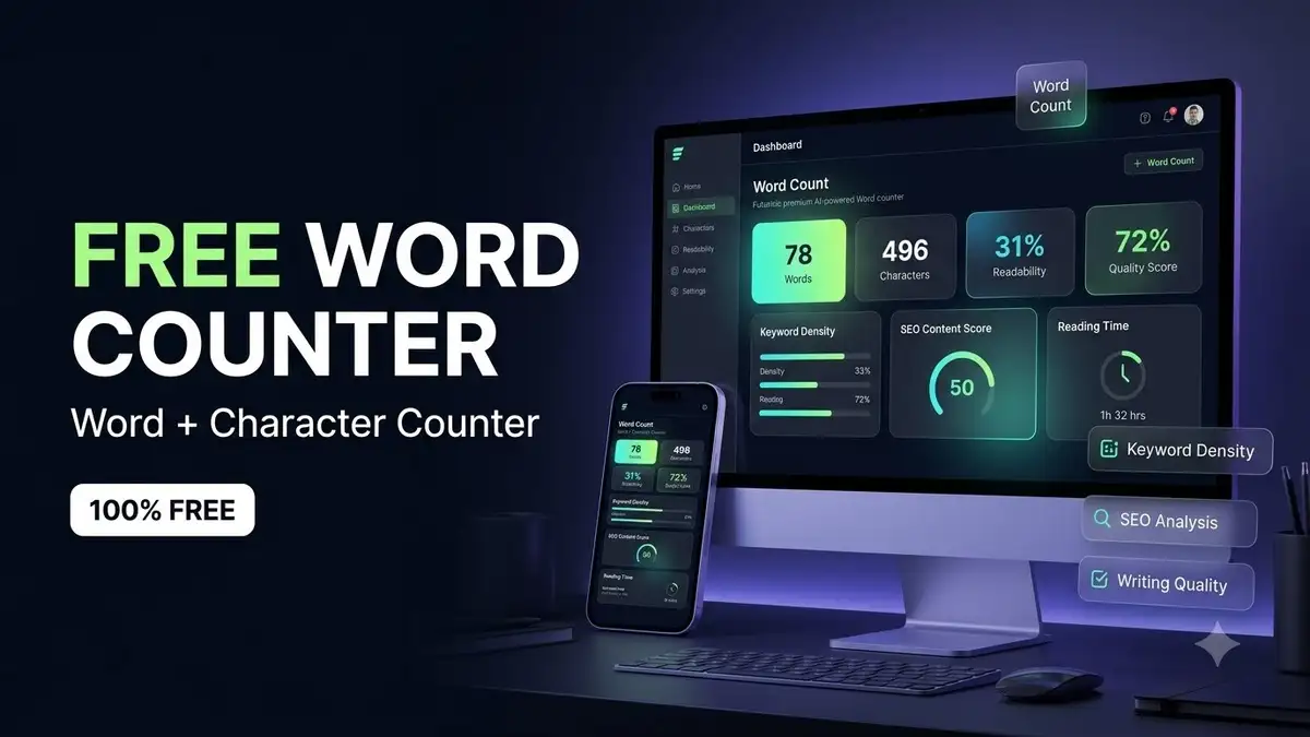 Free Word Counter Tool और Word Character Counter