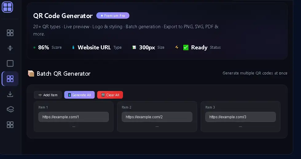 QR Code Generator में batch mode से multiple QR codes generate करना
