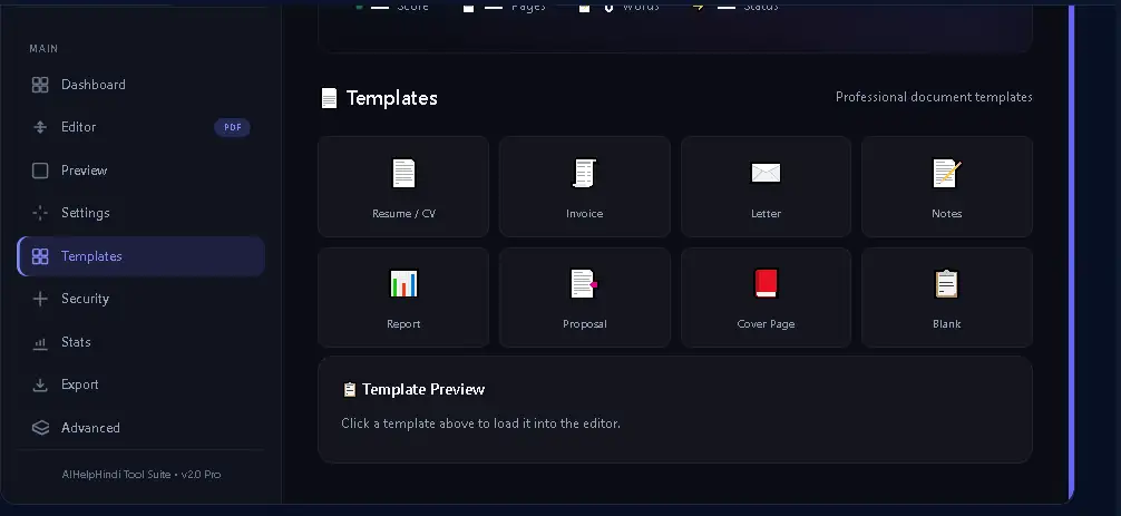 Text to PDF Converter के Professional Document Templates