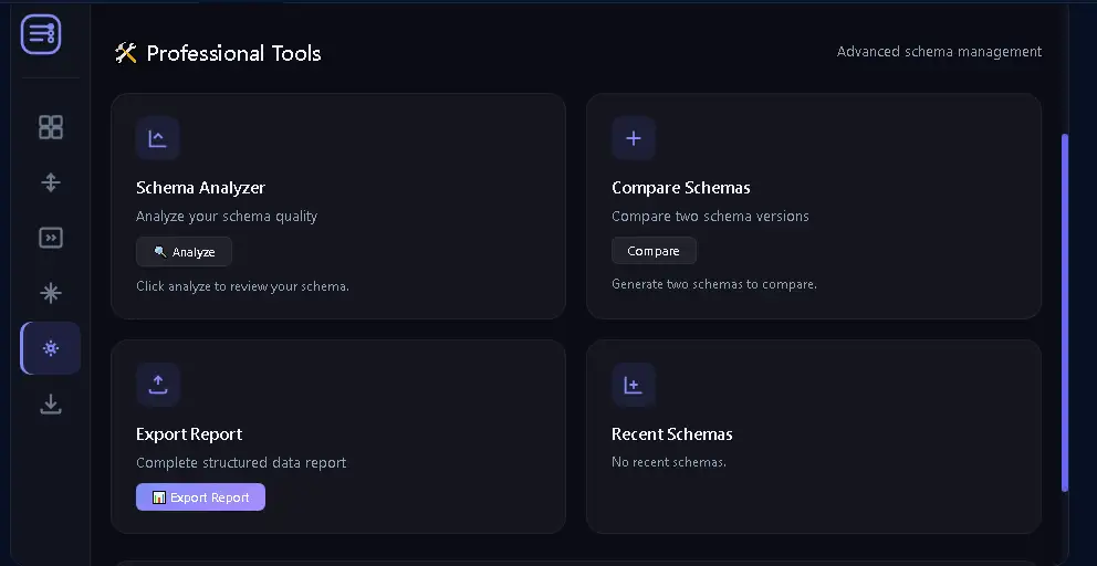 XML Sitemap Generator के professional SEO tools और schema analyzer