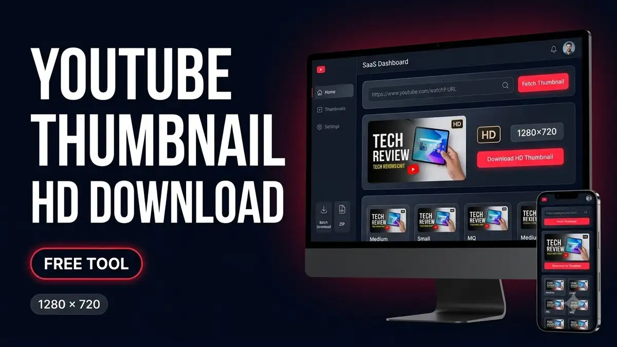 YouTube Thumbnail Downloader से HD Thumbnail Download करने का Tool