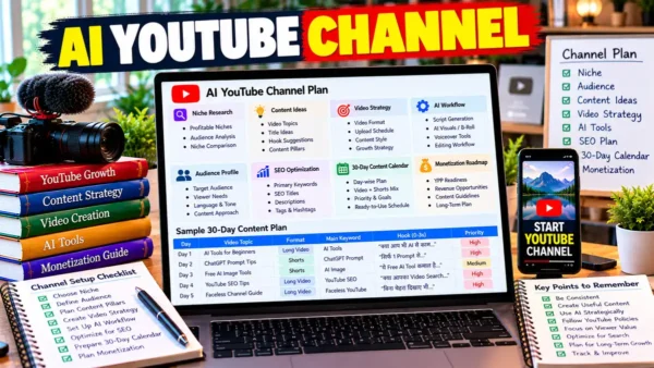 AI YouTube Channel Prompt: AI से अपना YouTube Channel Plan बनाएं