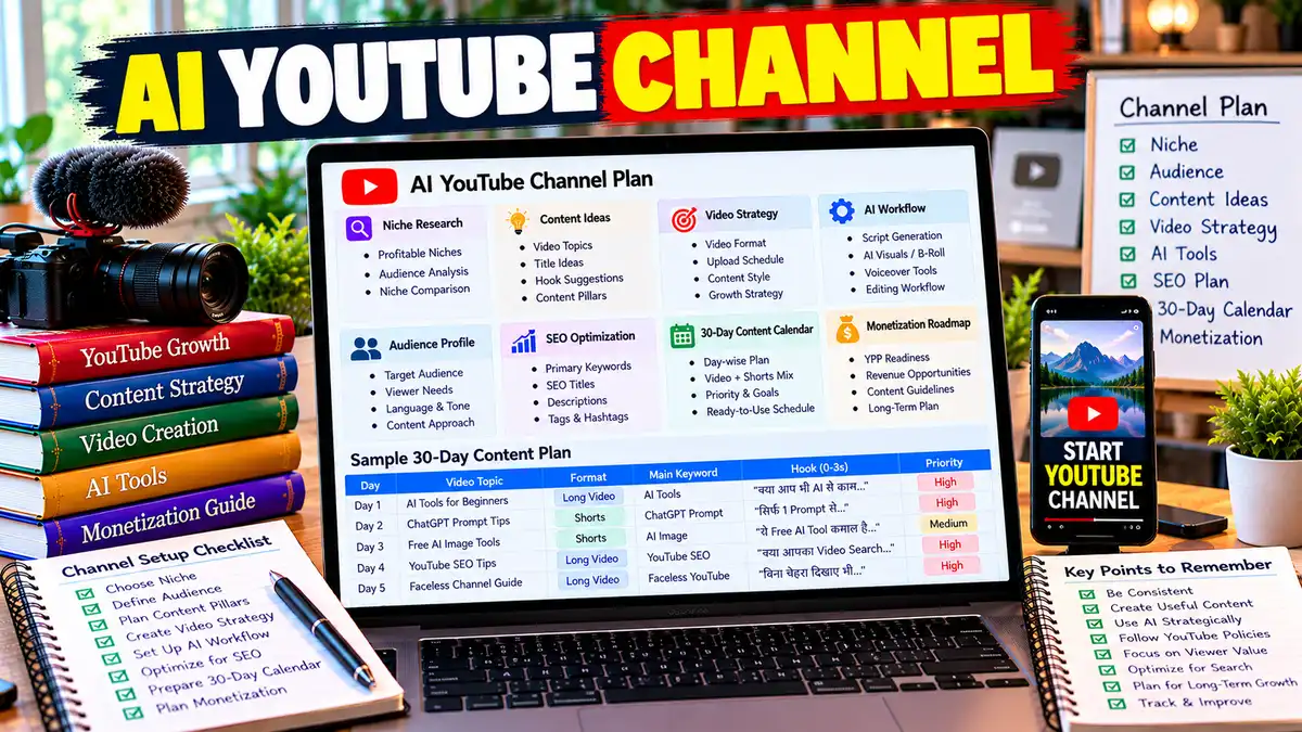 AI YouTube Channel Prompt: AI से अपना YouTube Channel Plan बनाएं
