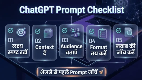 अच्छा ChatGPT Prompt लिखने की चेकलिस्ट और जरूरी तत्व