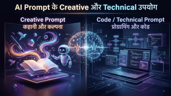 Creative Prompt से कहानी बनाना और Code Prompt से प्रोग्रामिंग करना