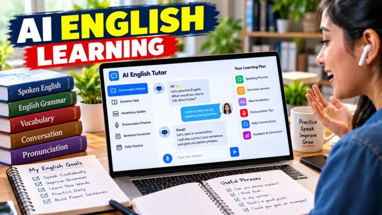 AI English Learning Prompt for speaking practice, grammar correction and vocabulary building
