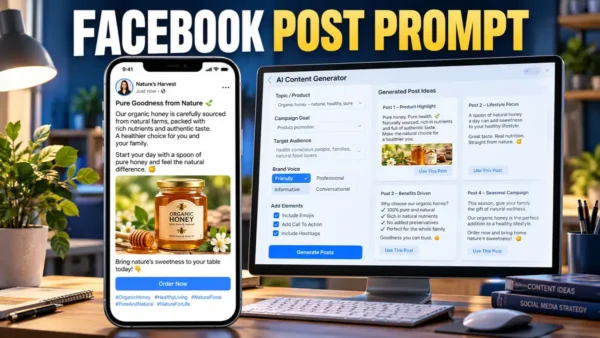 Facebook Post Prompt – AI की मदद से प्रोफेशनल और आकर्षक Facebook Posts बनाएं