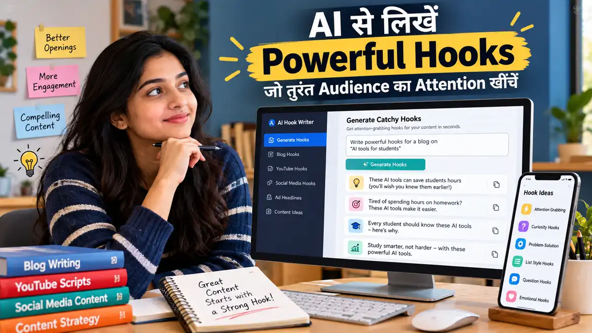 Hook Generator Prompt – AI की मदद से वायरल और Attention-Grabbing Hooks बनाएं