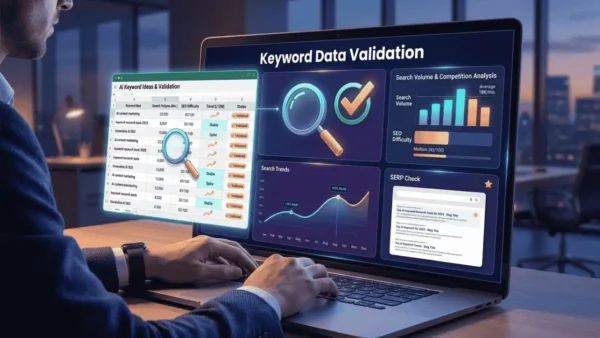 Keyword ideas को search volume, trends और SEO difficulty से verify करना