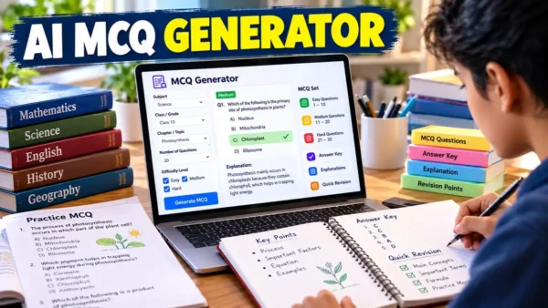 MCQ Generator Prompt: AI से MCQ Questions और Answer Key बनाएं