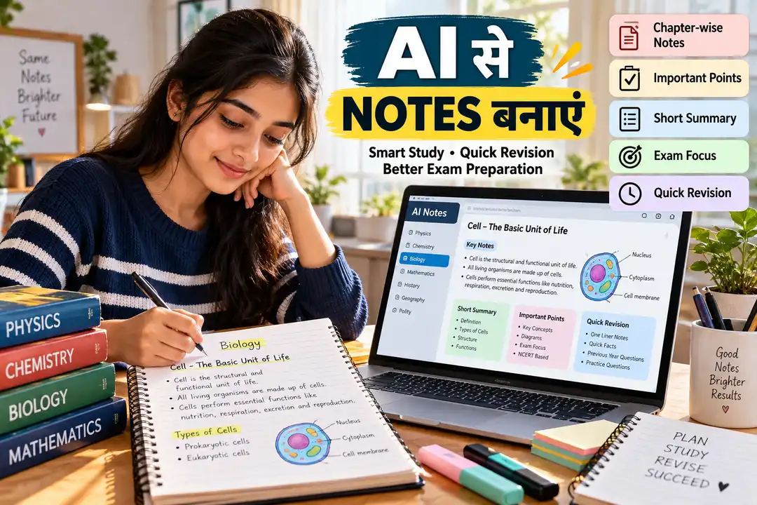 Notes Generator Prompt: AI से स्मार्ट और आसान Notes कैसे बनाएं