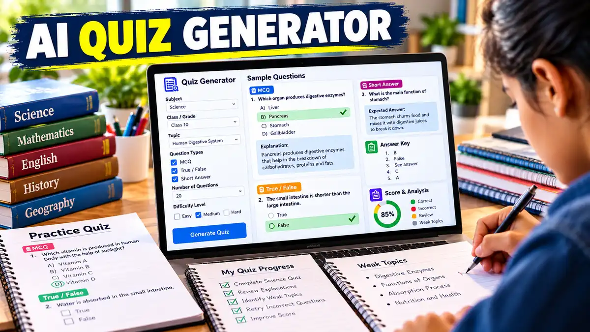 Quiz Generator Prompt: AI से शानदार Quiz और Practice Test बनाएं