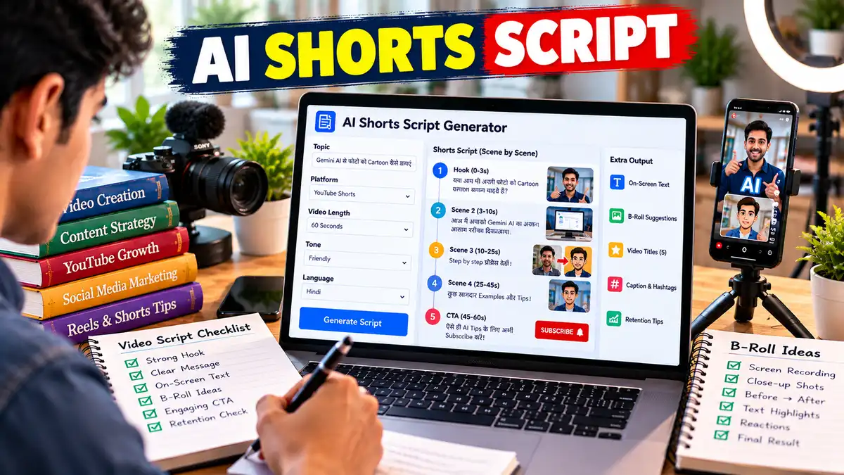 Shorts Script Prompt: AI से दमदार YouTube Shorts Script बनाएं