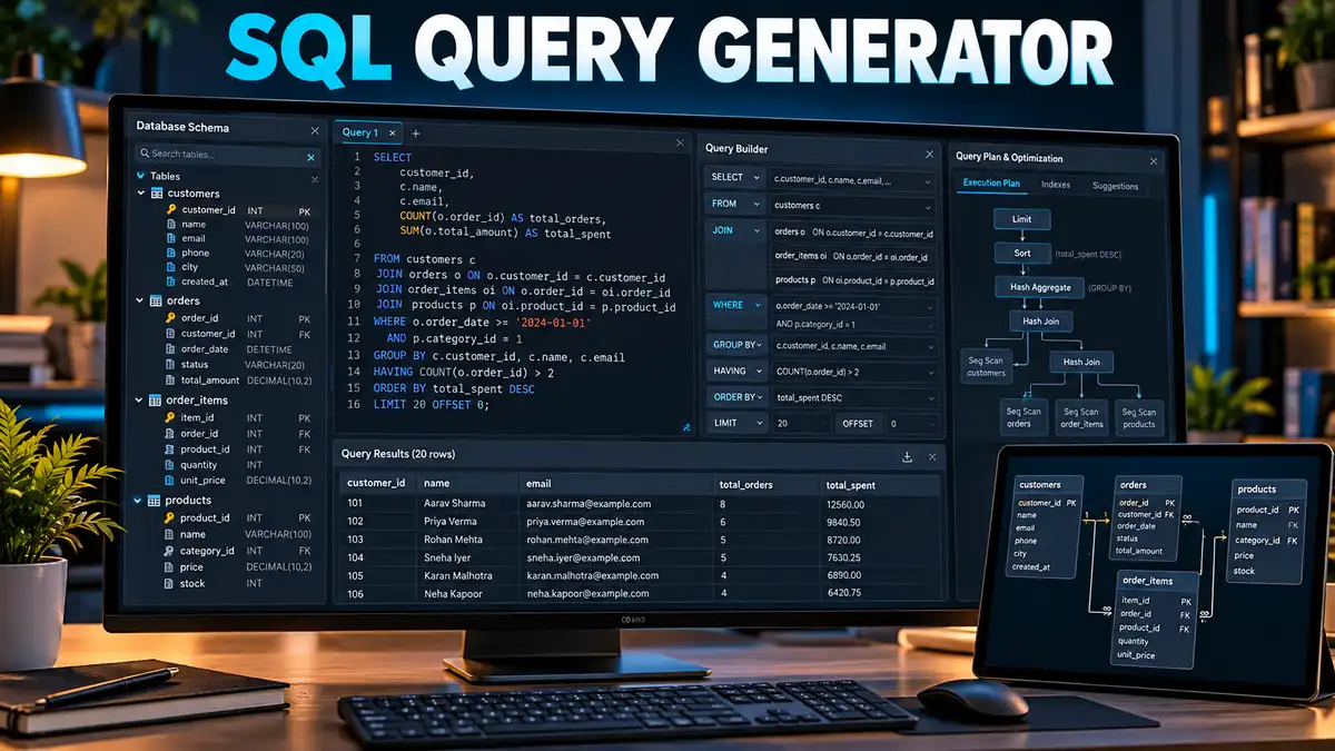 SQL Query Generator Prompt (प्रीमियम SQL Query Generator Prompt)