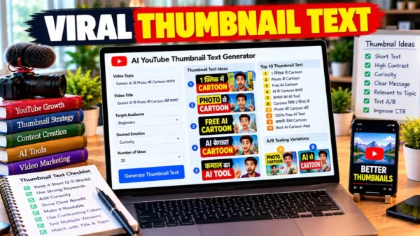 Viral Thumbnail Text Prompt: AI से YouTube के लिए Viral Thumbnail Text बनाएं