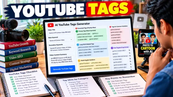 YouTube Tags Prompt: AI से सही YouTube Tags Generate करें