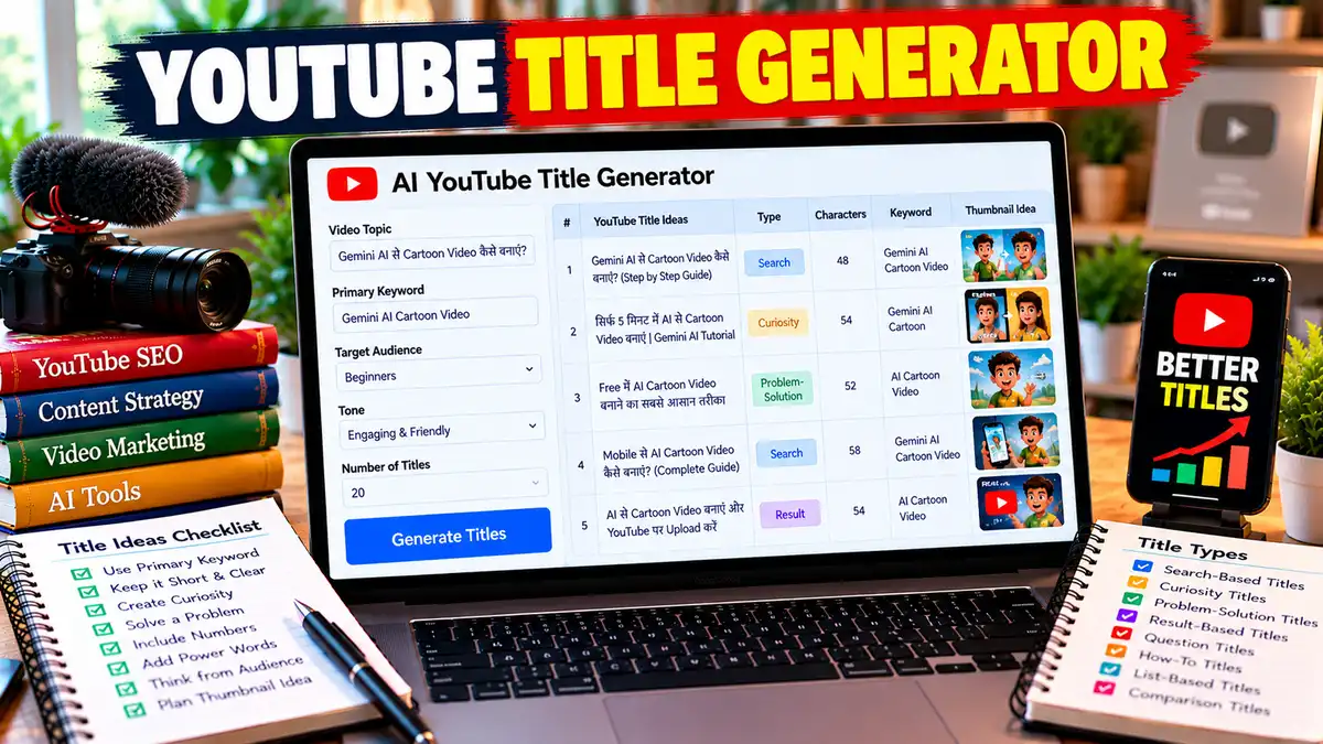 YouTube Title Generator Prompt: बिना सोचे 1 क्लिक में बनाएं वायरल टाइटल!